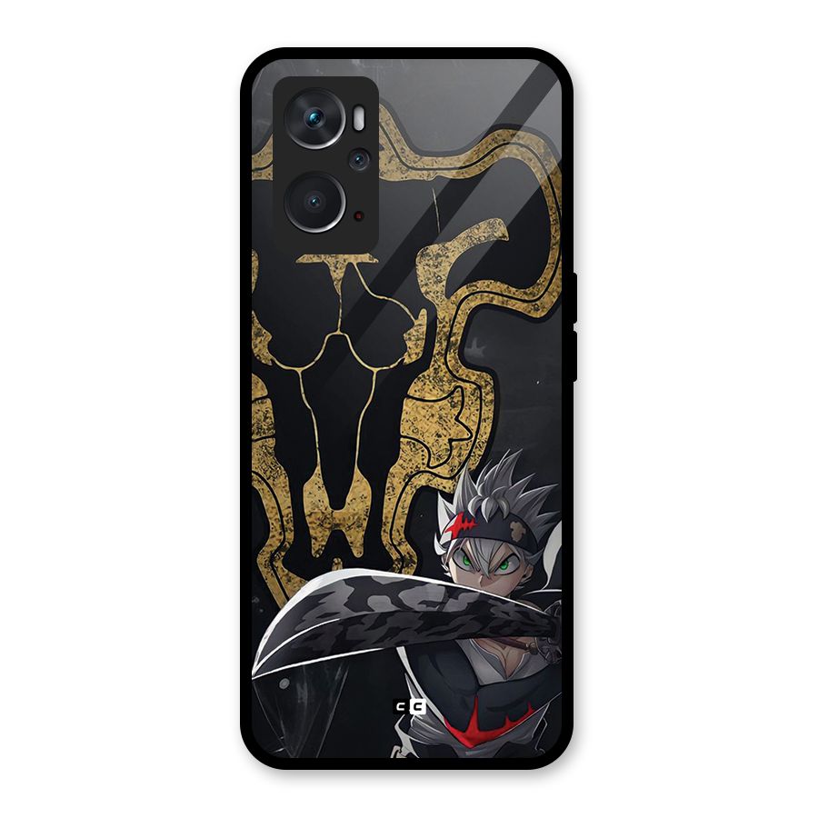 Asta With Black Bulls Glass Back Case for Oppo K10 4G