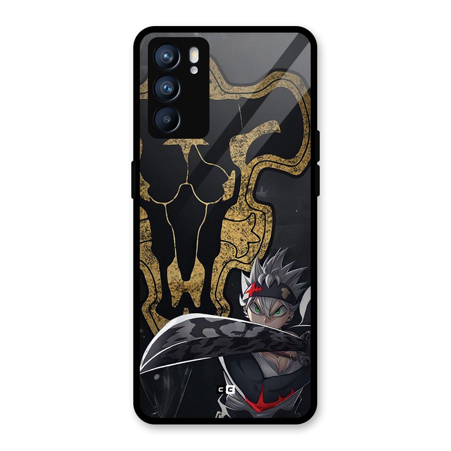 Asta With Black Bulls Glass Back Case for Oppo Reno6 5G