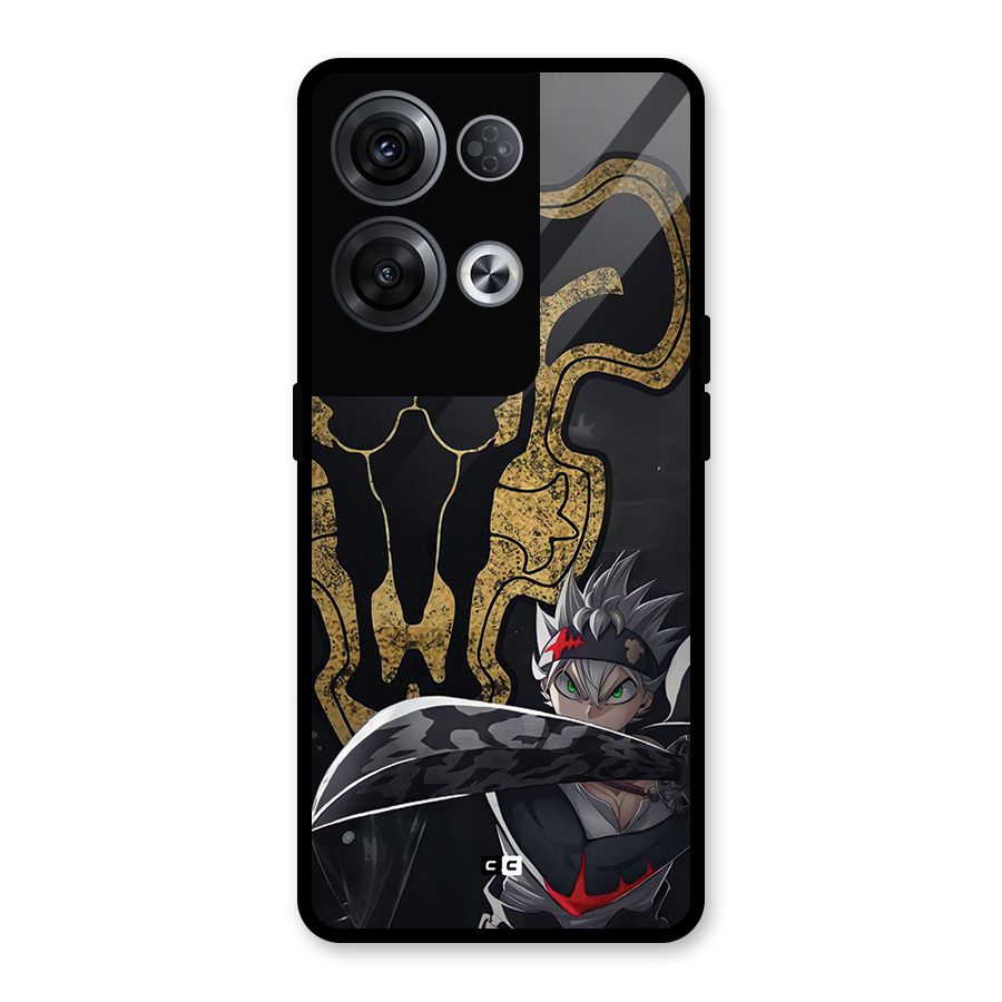 Asta With Black Bulls Glass Back Case for Oppo Reno8 Pro 5G