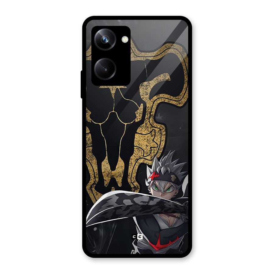 Asta With Black Bulls Glass Back Case for Realme 10 Pro