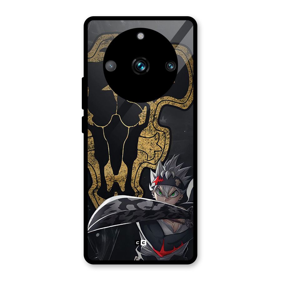 Asta With Black Bulls Glass Back Case for Realme 11 Pro Plus