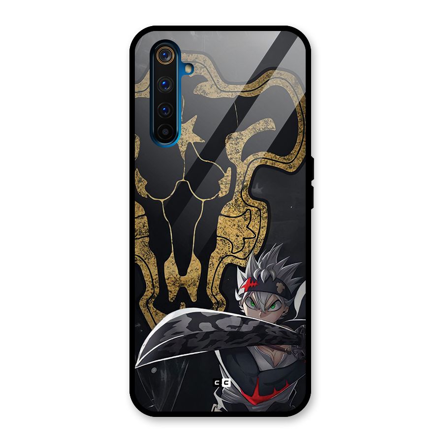 Asta With Black Bulls Glass Back Case for Realme 6 Pro