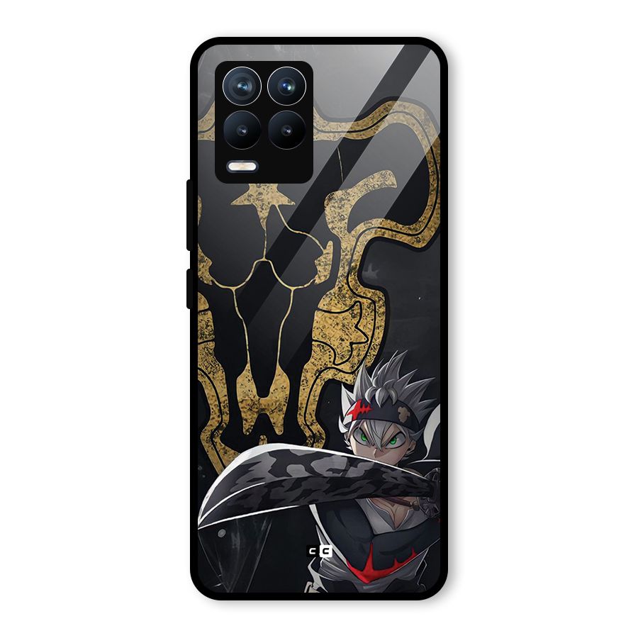 Asta With Black Bulls Glass Back Case for Realme 8 Pro