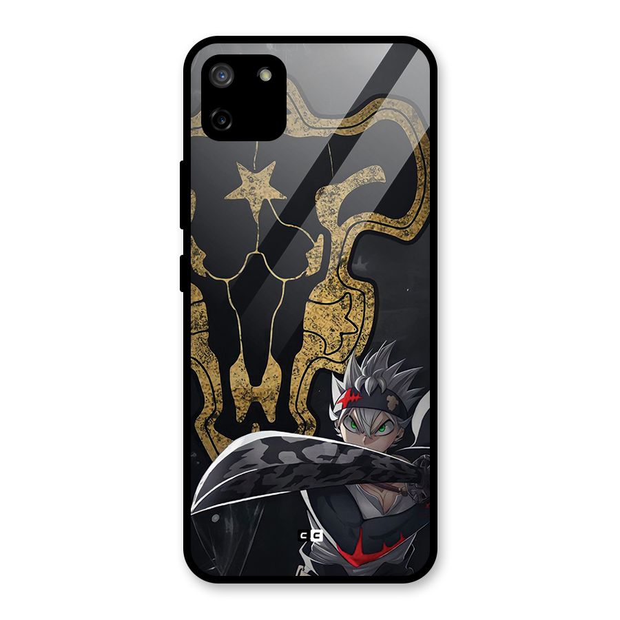 Asta With Black Bulls Glass Back Case for Realme C11