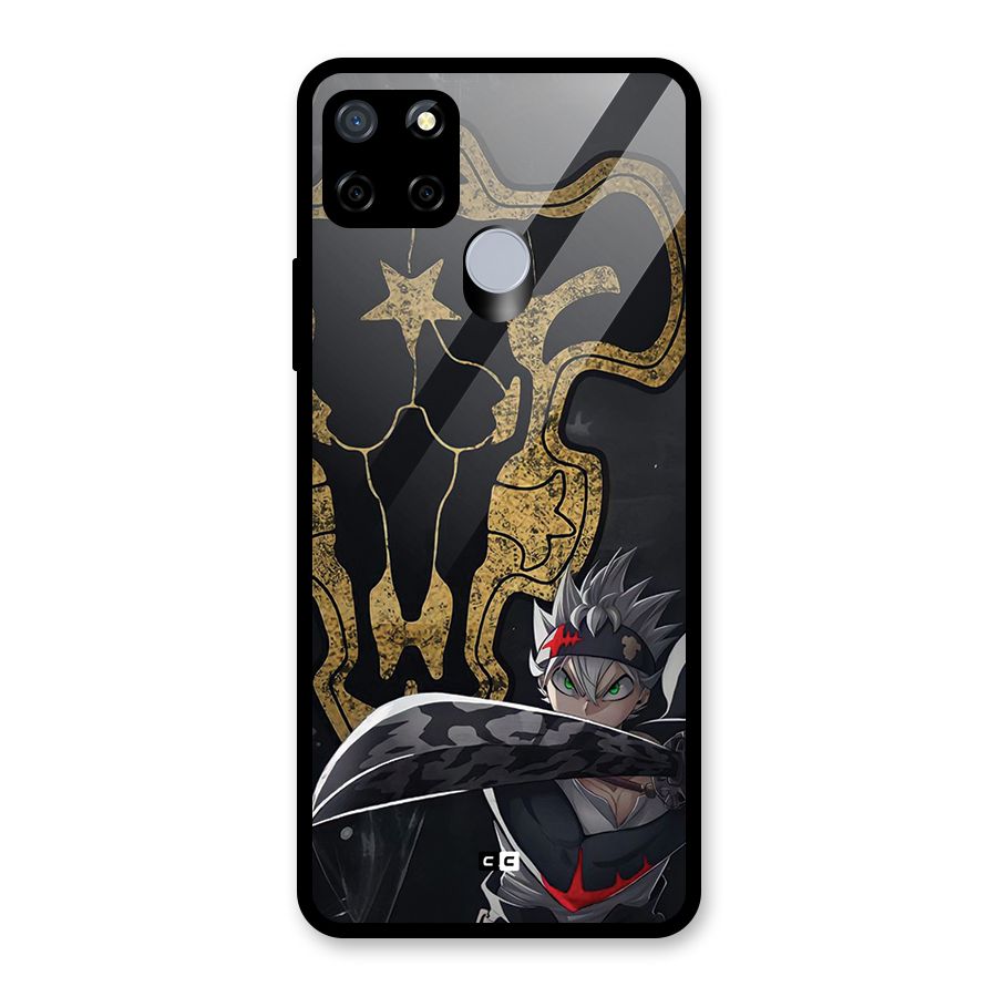 Asta With Black Bulls Glass Back Case for Realme C12