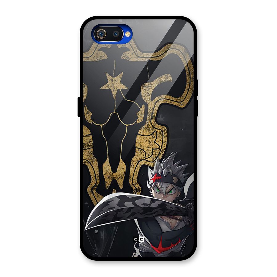 Asta With Black Bulls Glass Back Case for Realme C2