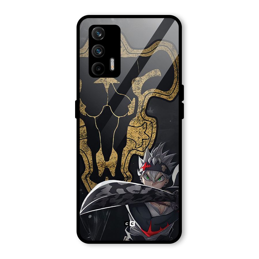 Asta With Black Bulls Glass Back Case for Realme GT 5G