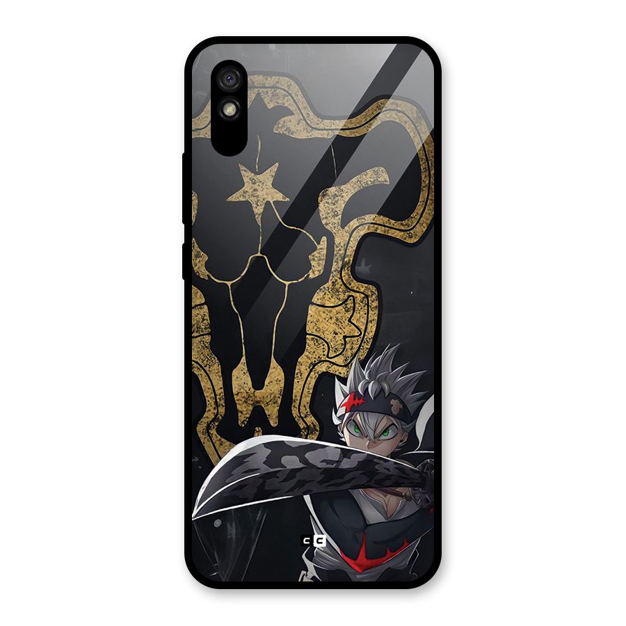 Asta With Black Bulls Glass Back Case for Redmi 9i