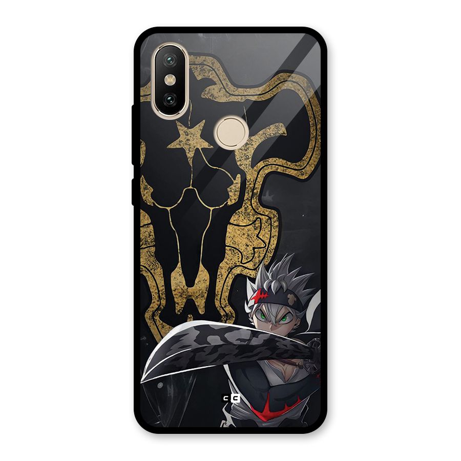 Asta With Black Bulls Glass Back Case for Redmi A2