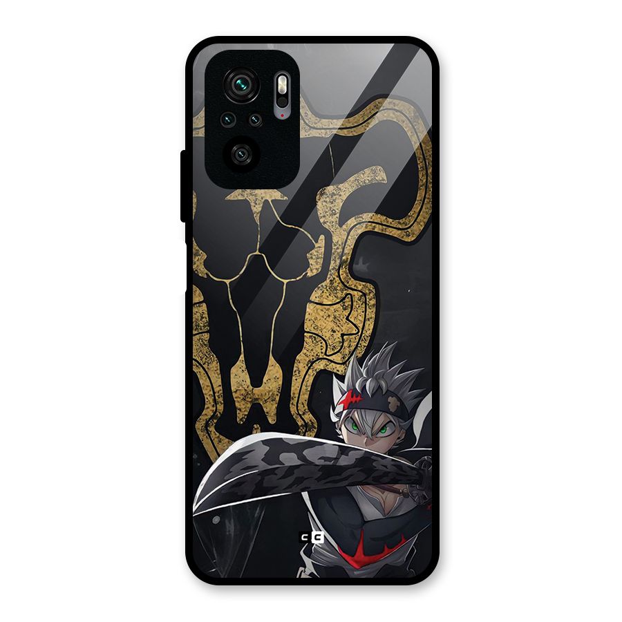 Asta With Black Bulls Glass Back Case for Redmi Note 10S