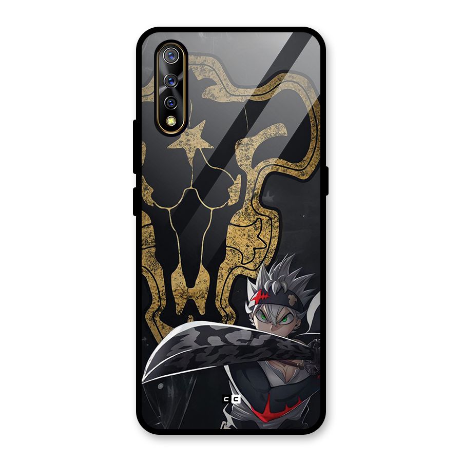 Asta With Black Bulls Glass Back Case for Vivo S1