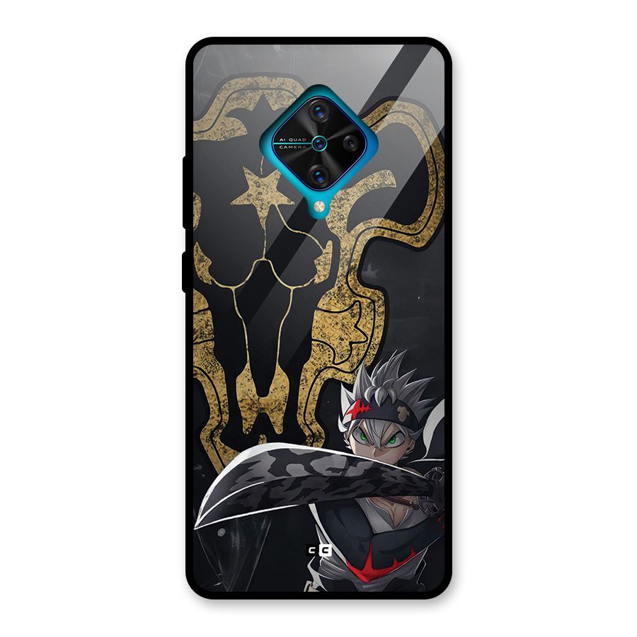 Asta With Black Bulls Glass Back Case for Vivo S1 Pro