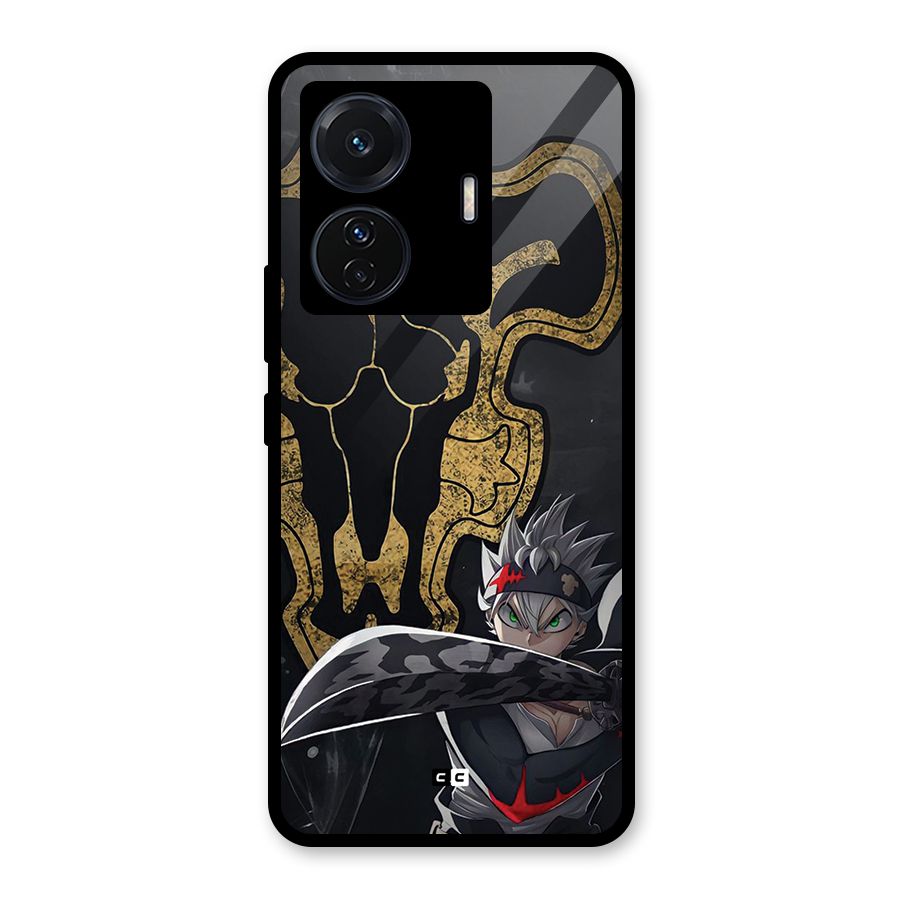 Asta With Black Bulls Glass Back Case for Vivo T1 Pro