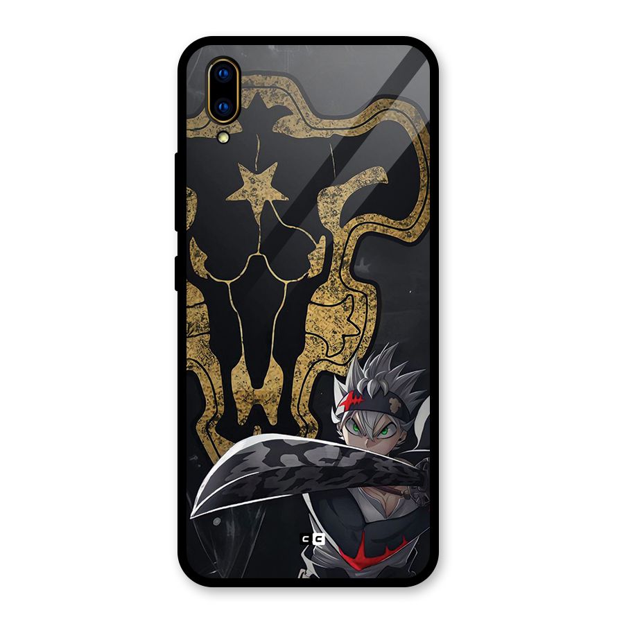 Asta With Black Bulls Glass Back Case for Vivo V11 Pro