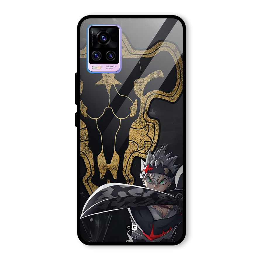 Asta With Black Bulls Glass Back Case for Vivo V20 Pro