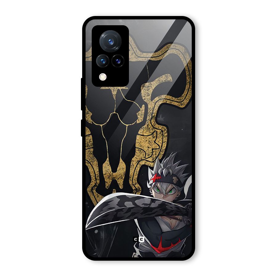 Asta With Black Bulls Glass Back Case for Vivo V21 5G