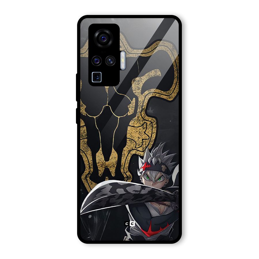 Asta With Black Bulls Glass Back Case for Vivo X50 Pro