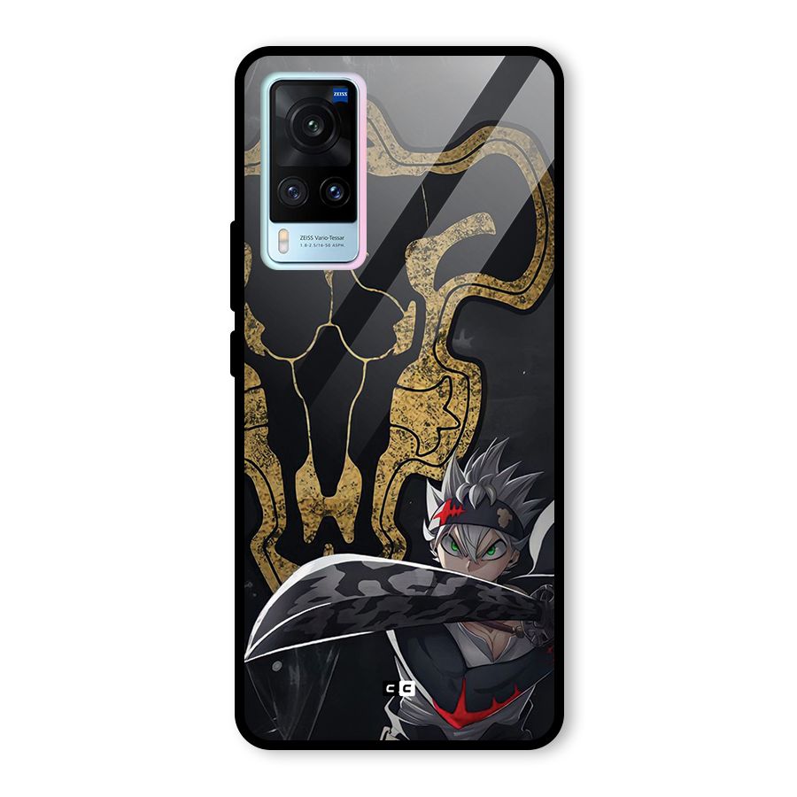 Asta With Black Bulls Glass Back Case for Vivo X60