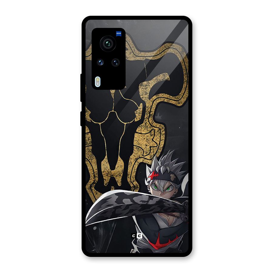 Asta With Black Bulls Glass Back Case for Vivo X60 Pro