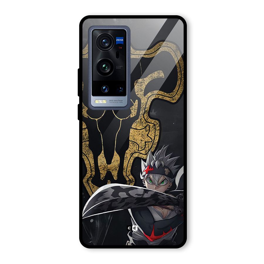 Asta With Black Bulls Glass Back Case for Vivo X60 Pro Plus