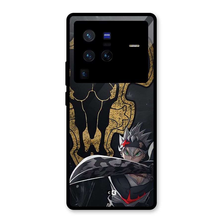 Asta With Black Bulls Glass Back Case for Vivo X80 Pro