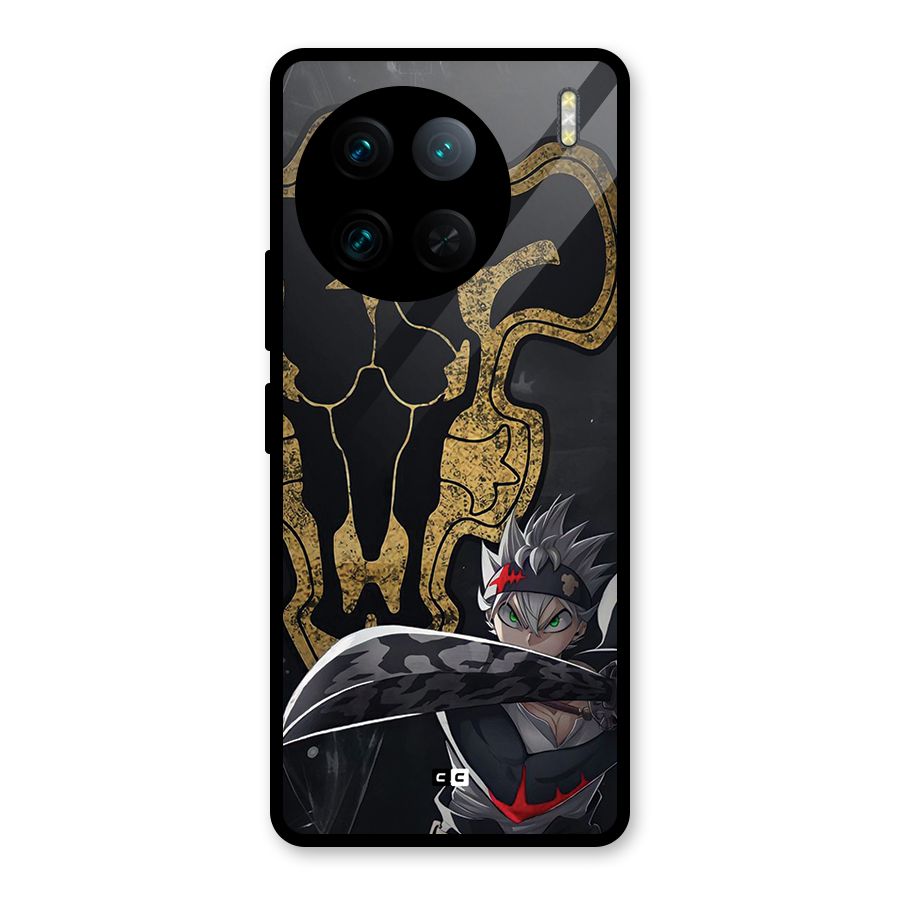 Asta With Black Bulls Glass Back Case for Vivo X90 Pro