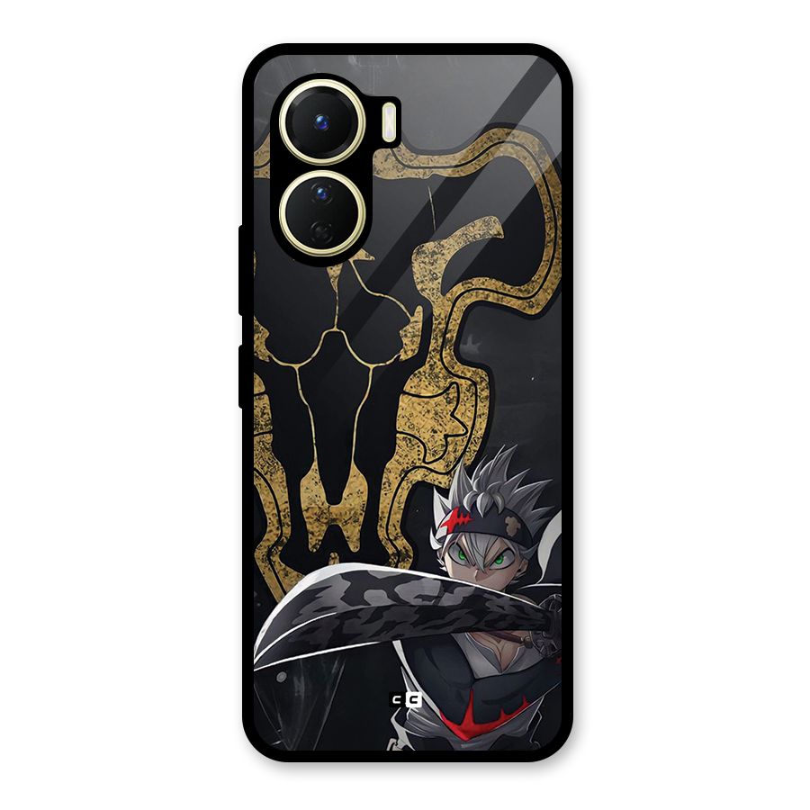 Asta With Black Bulls Glass Back Case for Vivo Y16