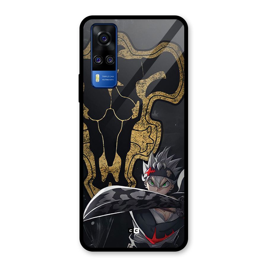 Asta With Black Bulls Glass Back Case for Vivo Y31