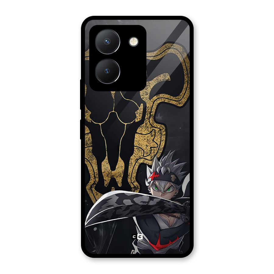 Asta With Black Bulls Glass Back Case for Vivo Y36