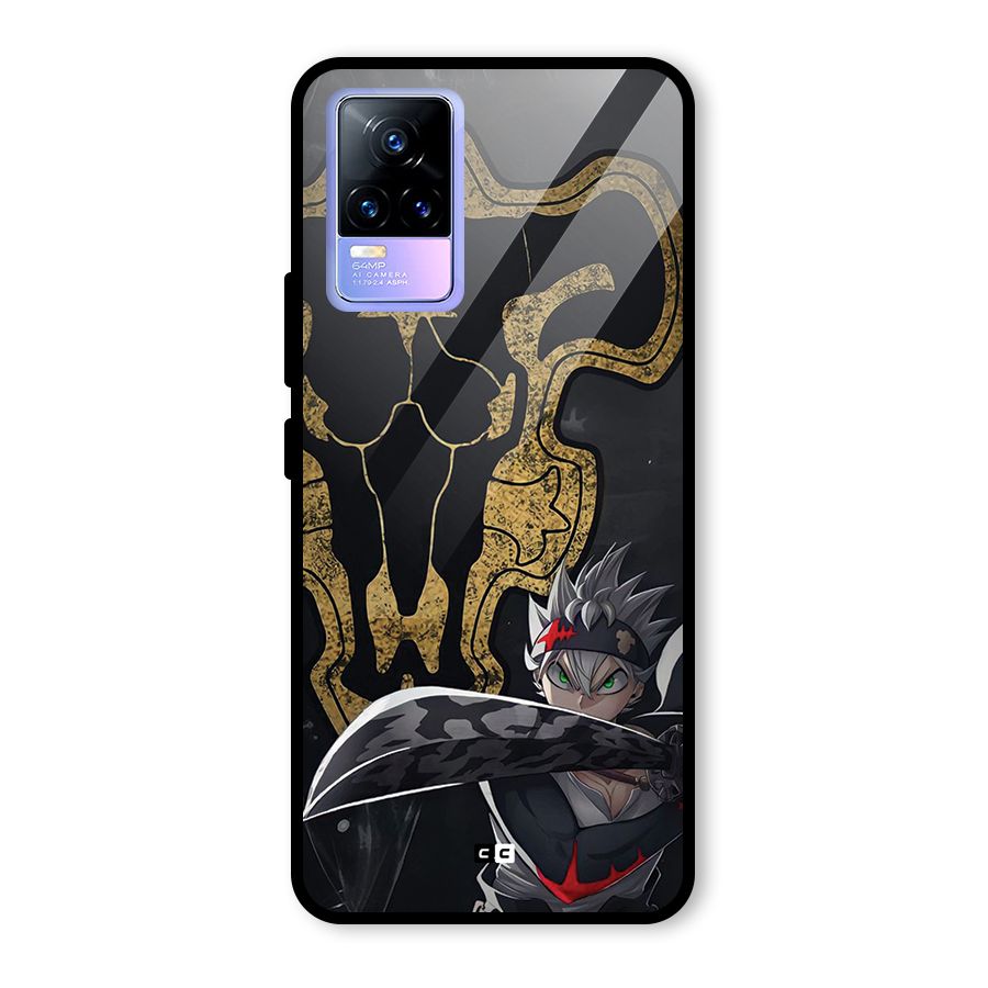Asta With Black Bulls Glass Back Case for Vivo Y73