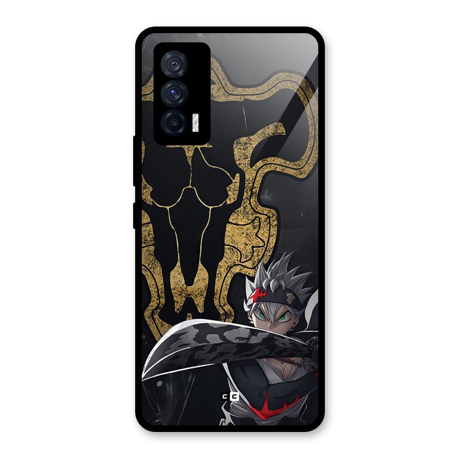 Asta With Black Bulls Glass Back Case for Vivo iQOO 7 5G