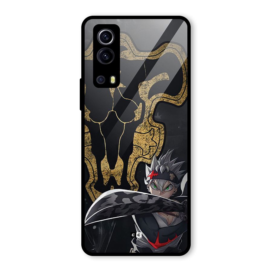 Asta With Black Bulls Glass Back Case for Vivo iQOO Z3