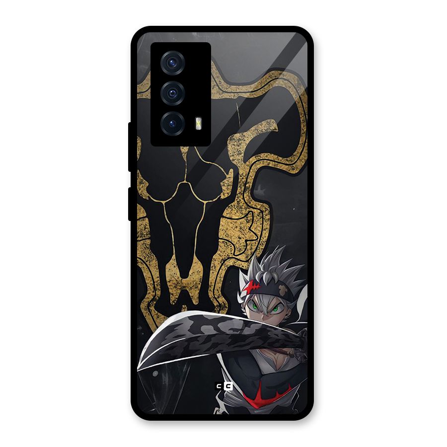 Asta With Black Bulls Glass Back Case for Vivo iQOO Z5