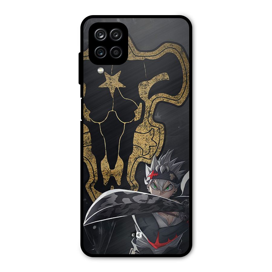 Asta With Black Bulls Metal Back Case for Galaxy A12