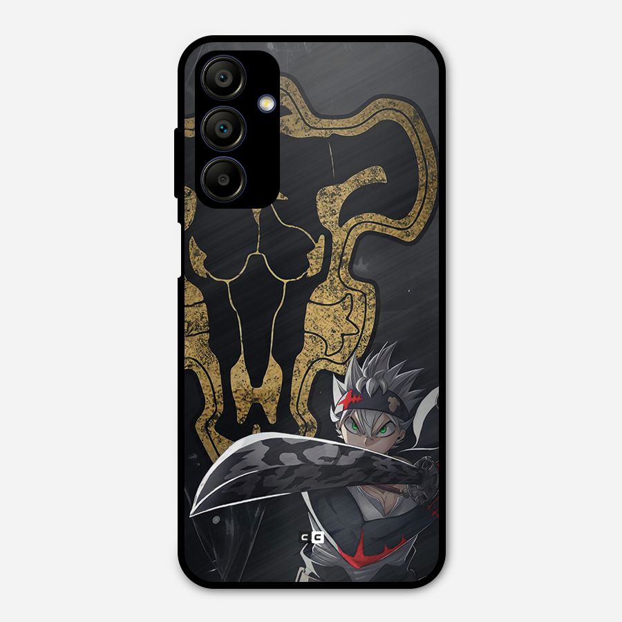 Asta With Black Bulls Metal Back Case for Galaxy A15 5G