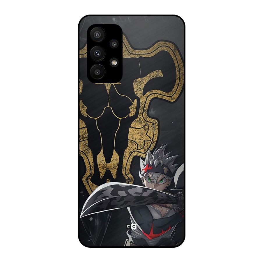 Asta With Black Bulls Metal Back Case for Galaxy A23