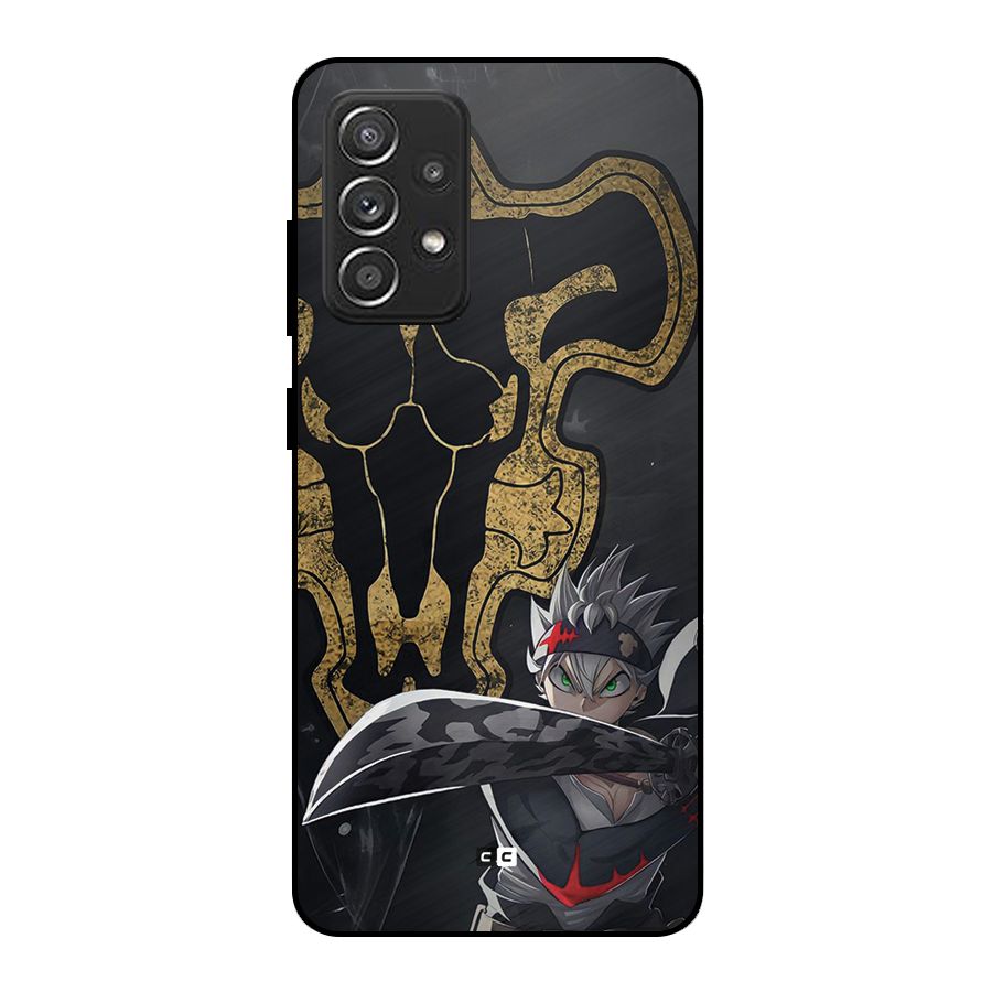 Asta With Black Bulls Metal Back Case for Galaxy A52s 5G