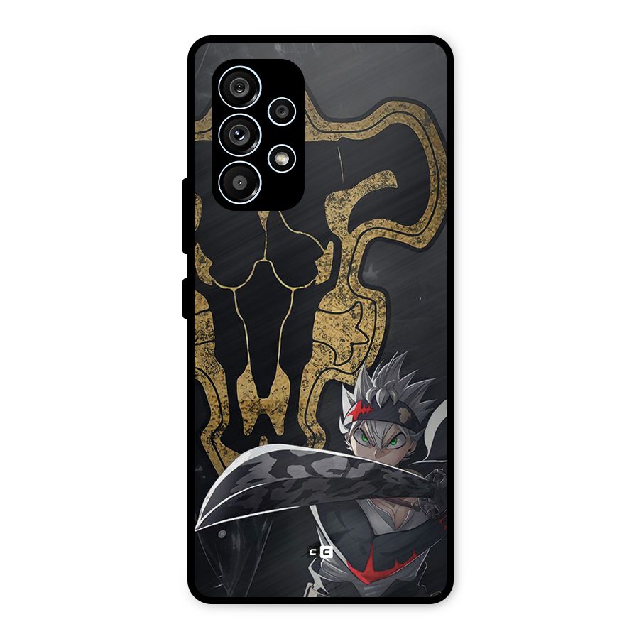 Asta With Black Bulls Metal Back Case for Galaxy A53 5G