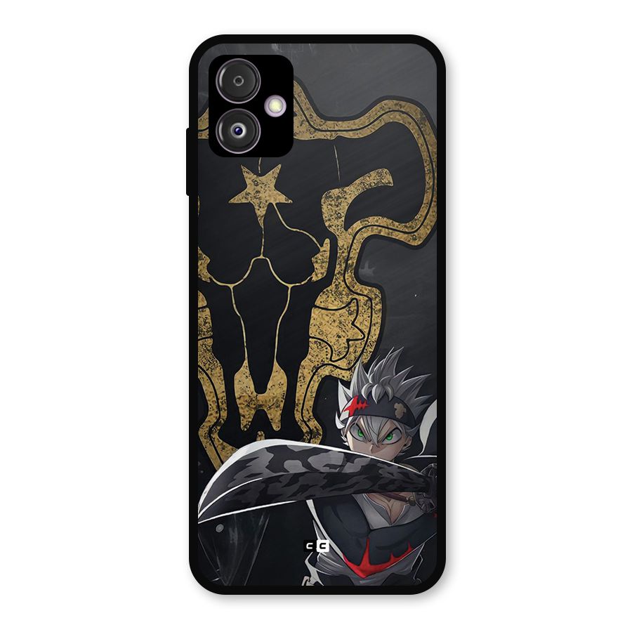 Asta With Black Bulls Metal Back Case for Galaxy F14