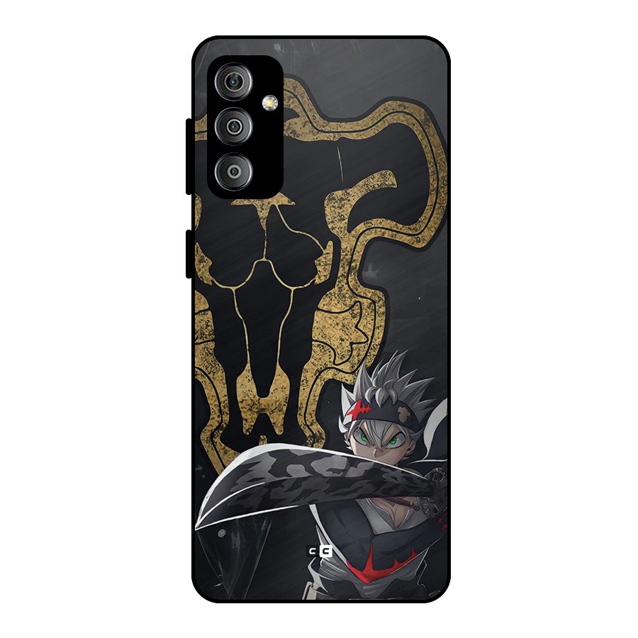Asta With Black Bulls Metal Back Case for Galaxy F23