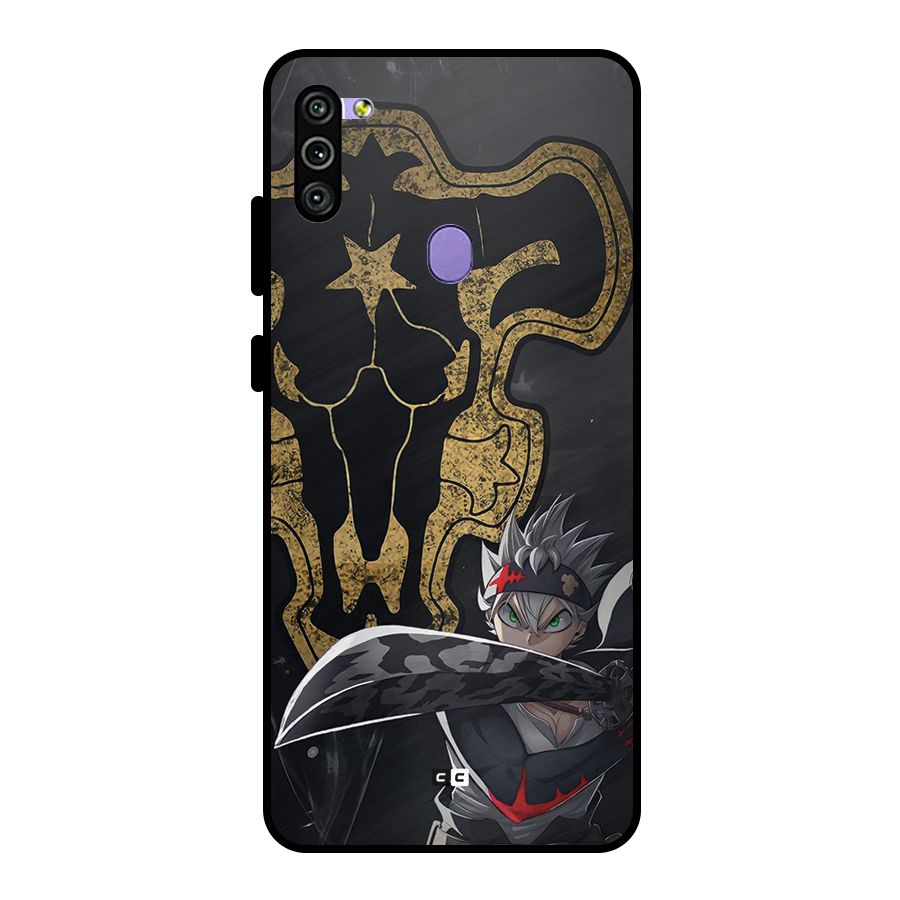 Asta With Black Bulls Metal Back Case for Galaxy M11