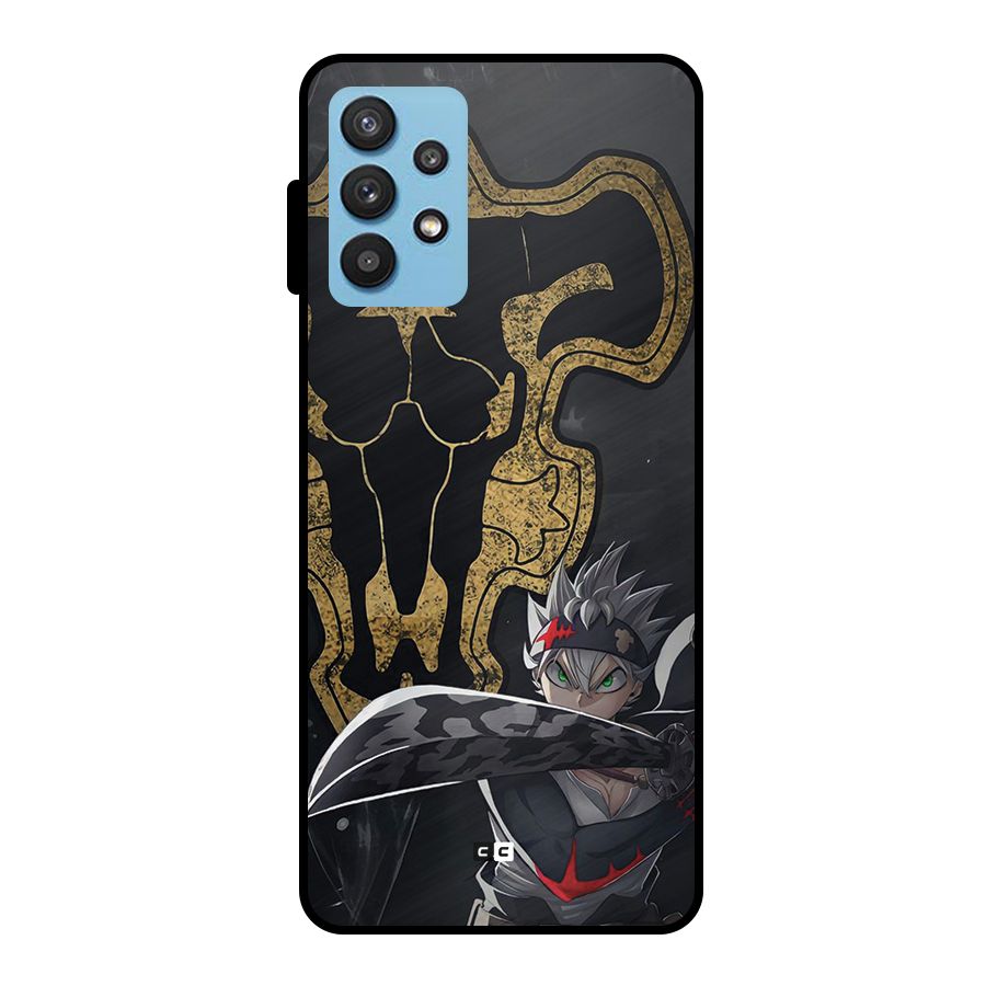 Asta With Black Bulls Metal Back Case for Galaxy M32 5G
