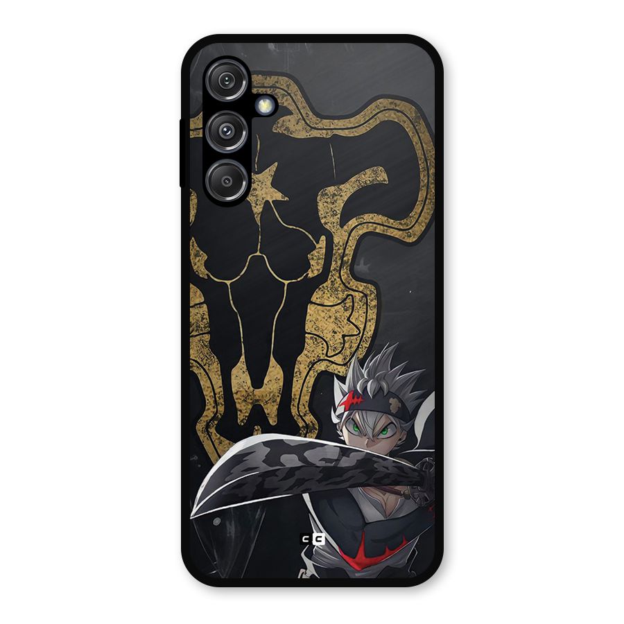 Asta With Black Bulls Metal Back Case for Galaxy M34 5G