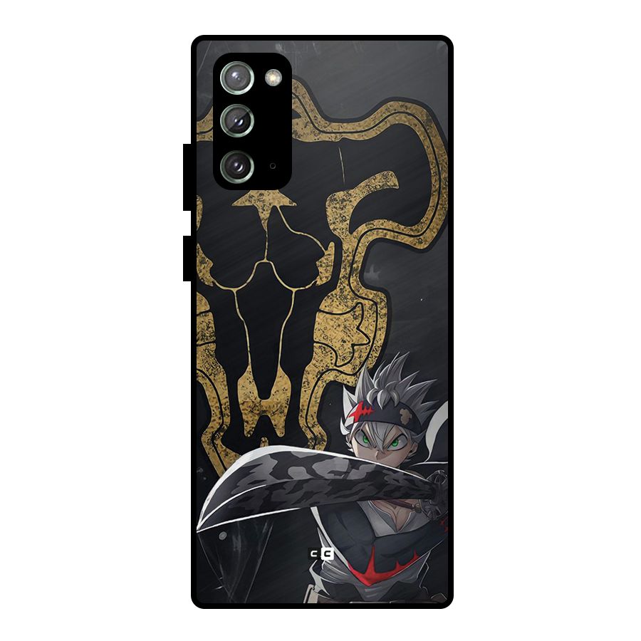 Asta With Black Bulls Metal Back Case for Galaxy Note 20