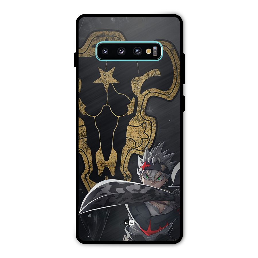 Asta With Black Bulls Metal Back Case for Galaxy S10 Plus