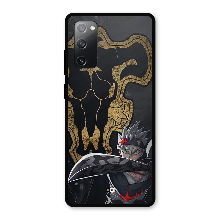Asta With Black Bulls Metal Back Case for Galaxy S20 FE