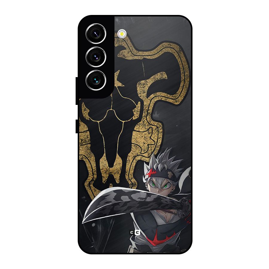 Asta With Black Bulls Metal Back Case for Galaxy S22 5G