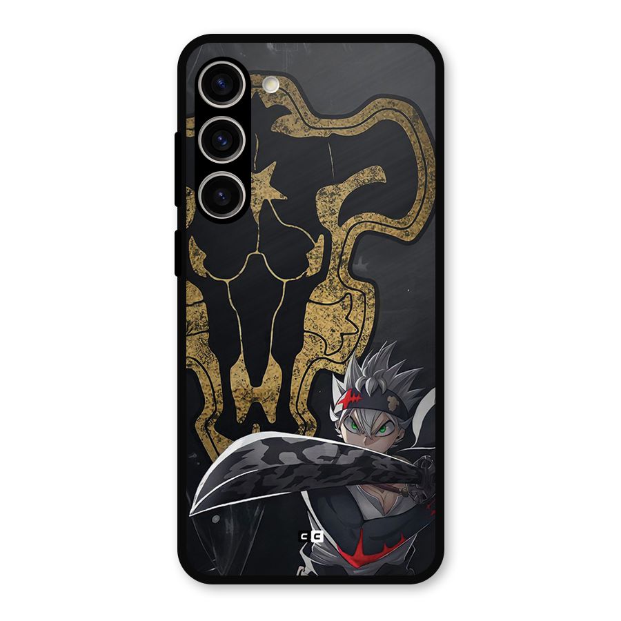 Asta With Black Bulls Metal Back Case for Galaxy S23 Plus