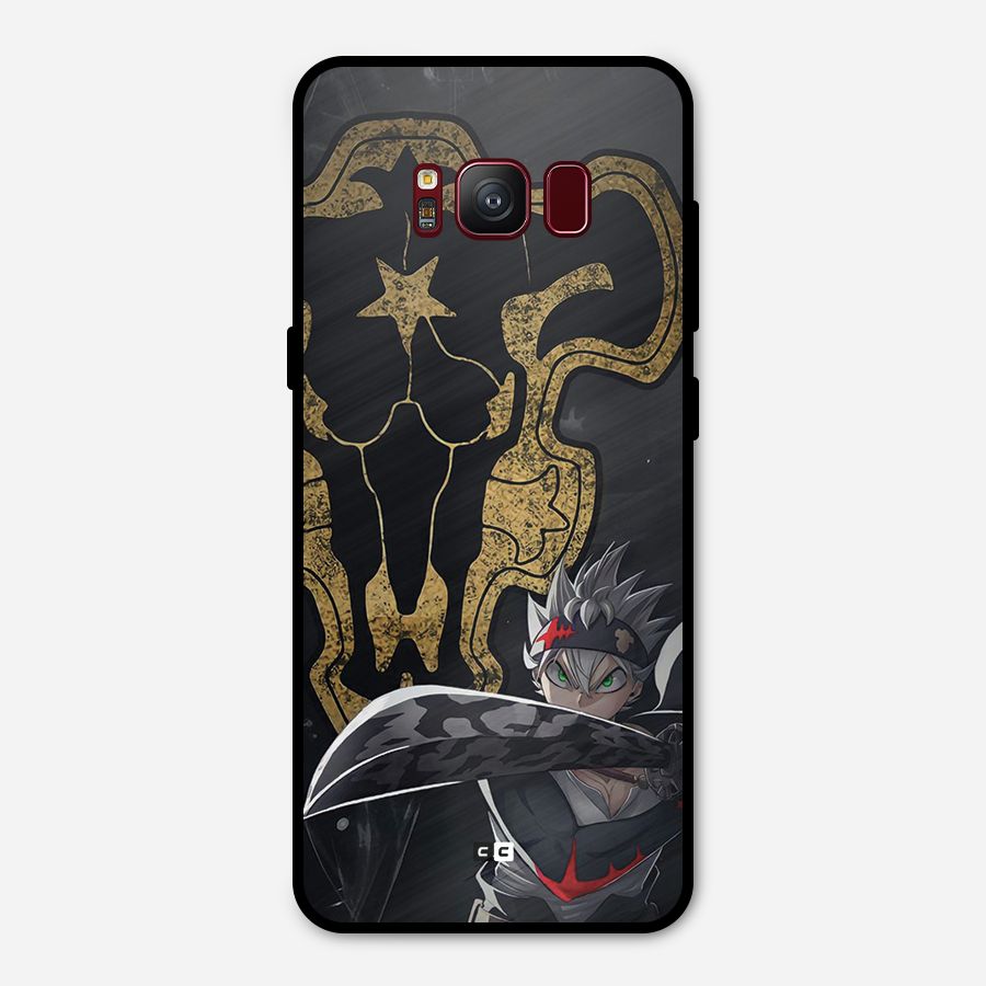 Asta With Black Bulls Metal Back Case for Galaxy S8