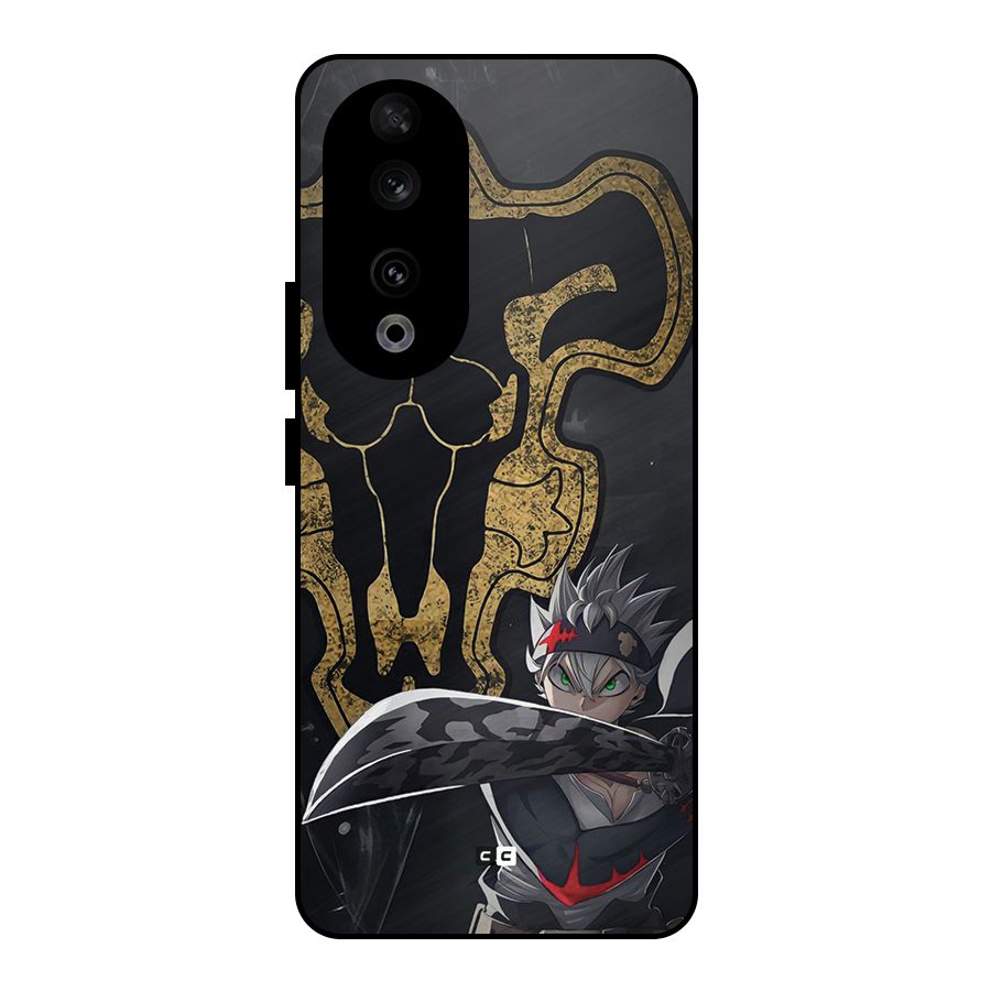 Asta With Black Bulls Metal Back Case for Honor 90
